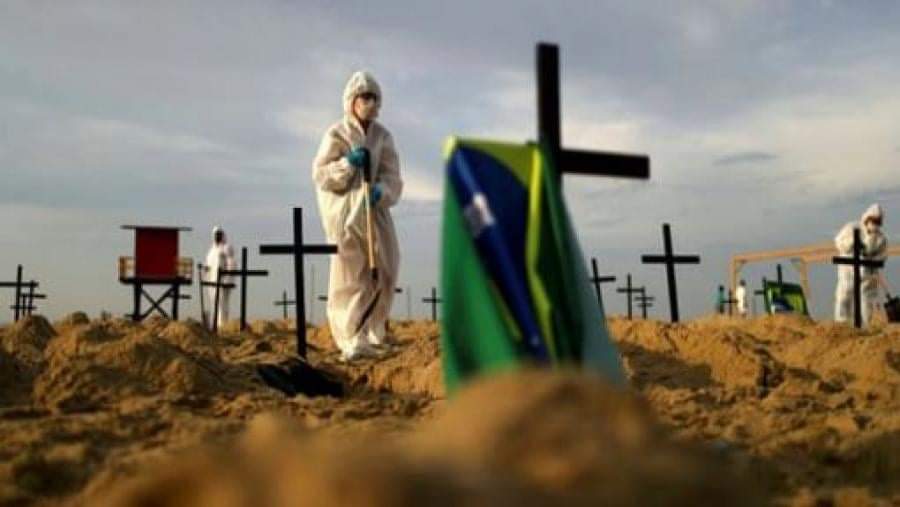 করোনায় আক্রান্ত এবং মৃত্যুর হারে ২য় হলো ব্রাজিল