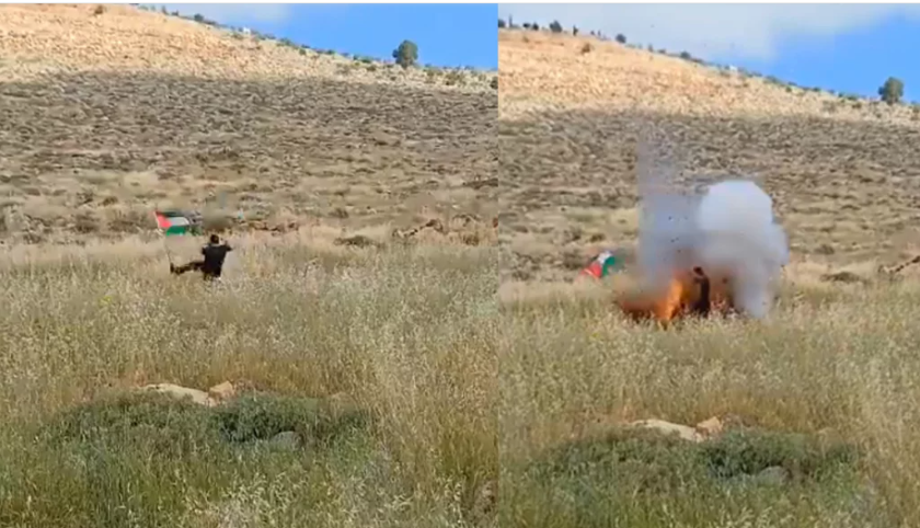 ফিলিস্তিনের পতাকায় লাথি দিতেই বিস্ফোরণ, ইসরায়েলি আহত