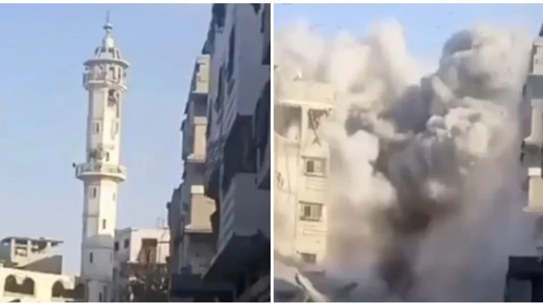 ইসরায়েলের নিশানায় এবার গাজার এক ঐতিহাসিক মসজিদ!