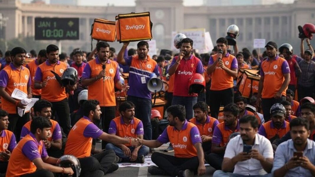 শ্রমিক শোষণের প্রতিবাদে আজ দেশজুড়ে গিগ কর্মীদের ধর্মঘট