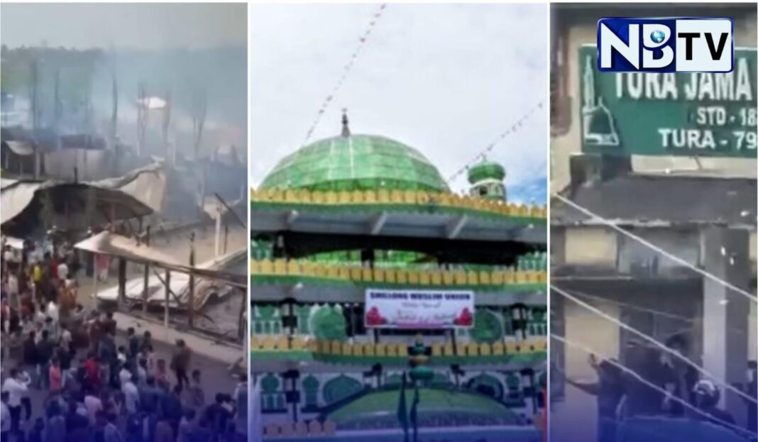 মেঘালয়ে জাতিগত হিংসা: মসজিদে আগুন, ভাঙ্গা হলো একাধিক মুসলিম দোকান! স্থগিত GHADC নির্বাচন