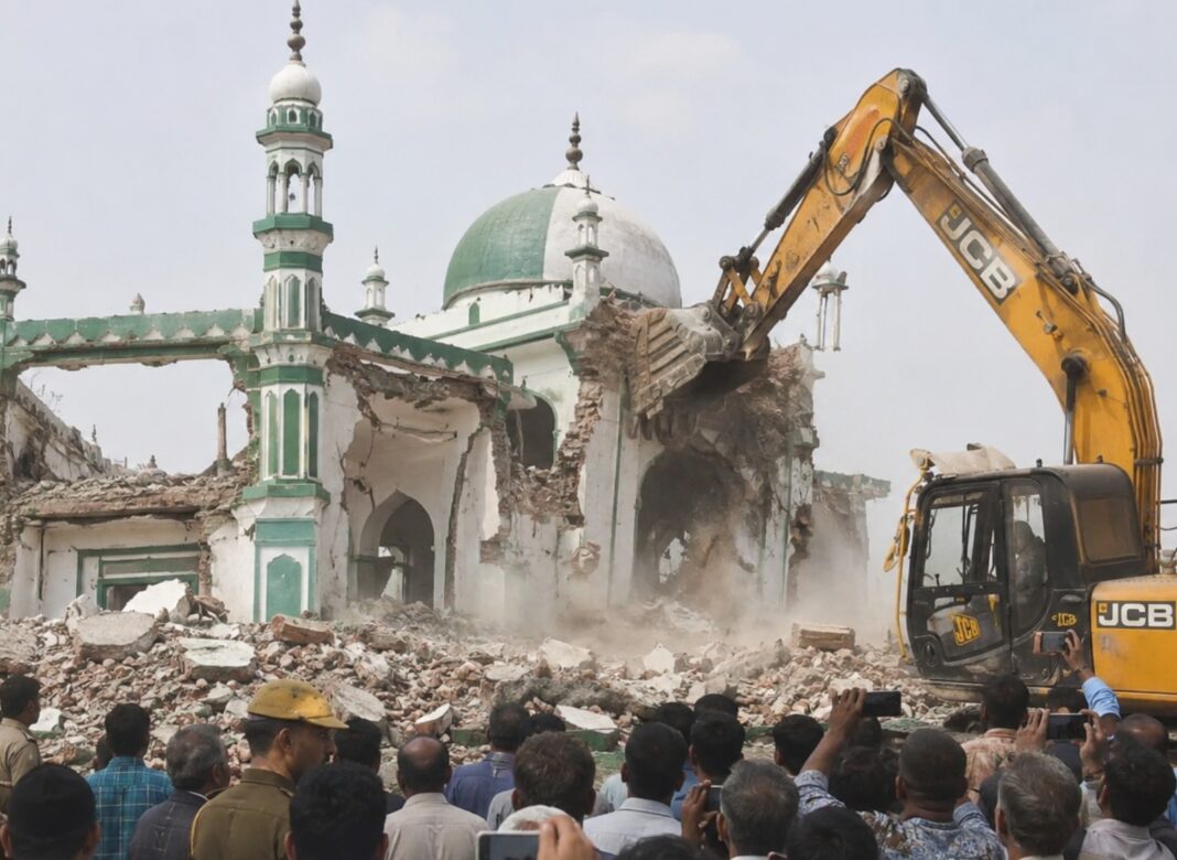 বারাণসীতে কড়া নিরাপত্তার মধ্যে ২৪ ঘণ্টায় পাঁচটি মসজিদের অংশ ভাঙল প্রশাসন!