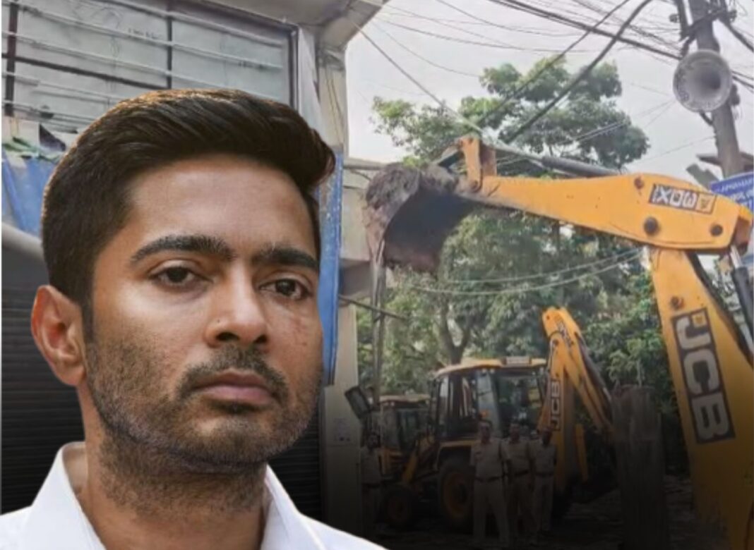 বেআইনি নির্মাণের অভিযোগে ভাঙা হল অভিষেকের আমতলার কার্যালয়