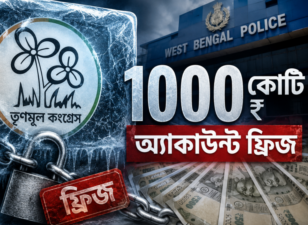 তৃণমূলের ১০০০ কোটি টাকা ফ্রিজ করল রাজ্য পুলিশ! তালিকায় মোট ১৫টি ব্যাঙ্ক অ্যাকাউন্ট