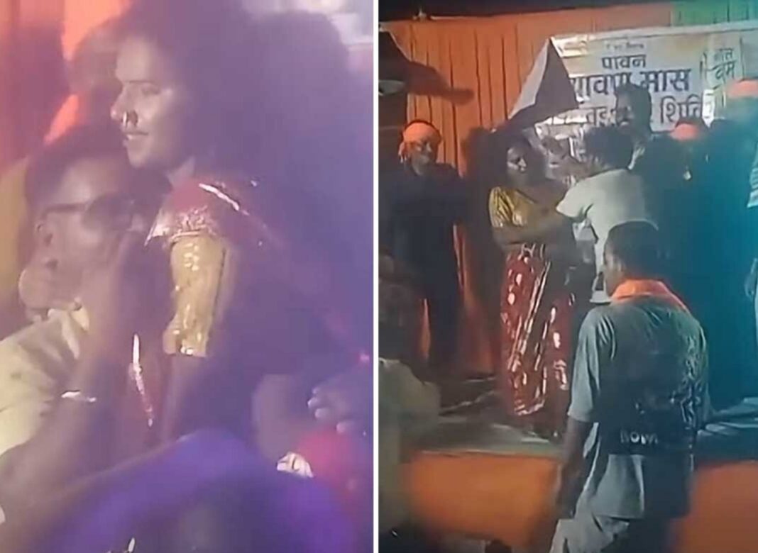 ধর্মীয় অনুষ্ঠানে নর্তকীকে কোলে নিয়ে নাচ বিজেপি কর্মীদের, বরানগরের অশ্লীল ছবি সামনে এসেছে
