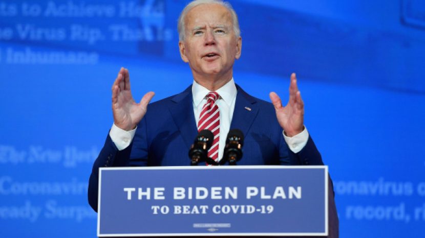 Democratic presidential nominee and former Vice President Joe Biden delivers remarks on Covid-19 at The Queen theater on October 23, 2020 in Wilmington, Delaware. (Photo by Angela Weiss / AFP) (Photo by ANGELA WEISS/AFP via Getty Images)